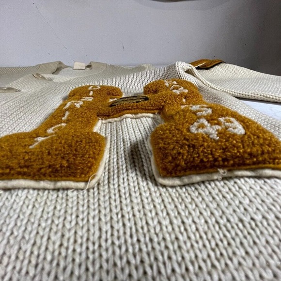 Vintage 1949 Hayti Missouri High School Football Champions cardigan sweater - Picture 4 of 9